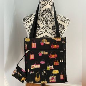 A shopping bag shopping bag tote! Bag of bags for bags! With teeny tiny extra!